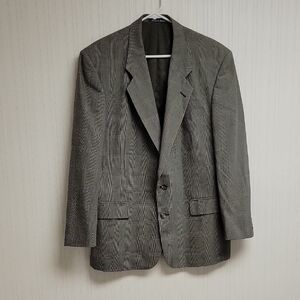 Pierre Balmain Textured Gray/black Blazer Men's 44R Wool Vintage office classic